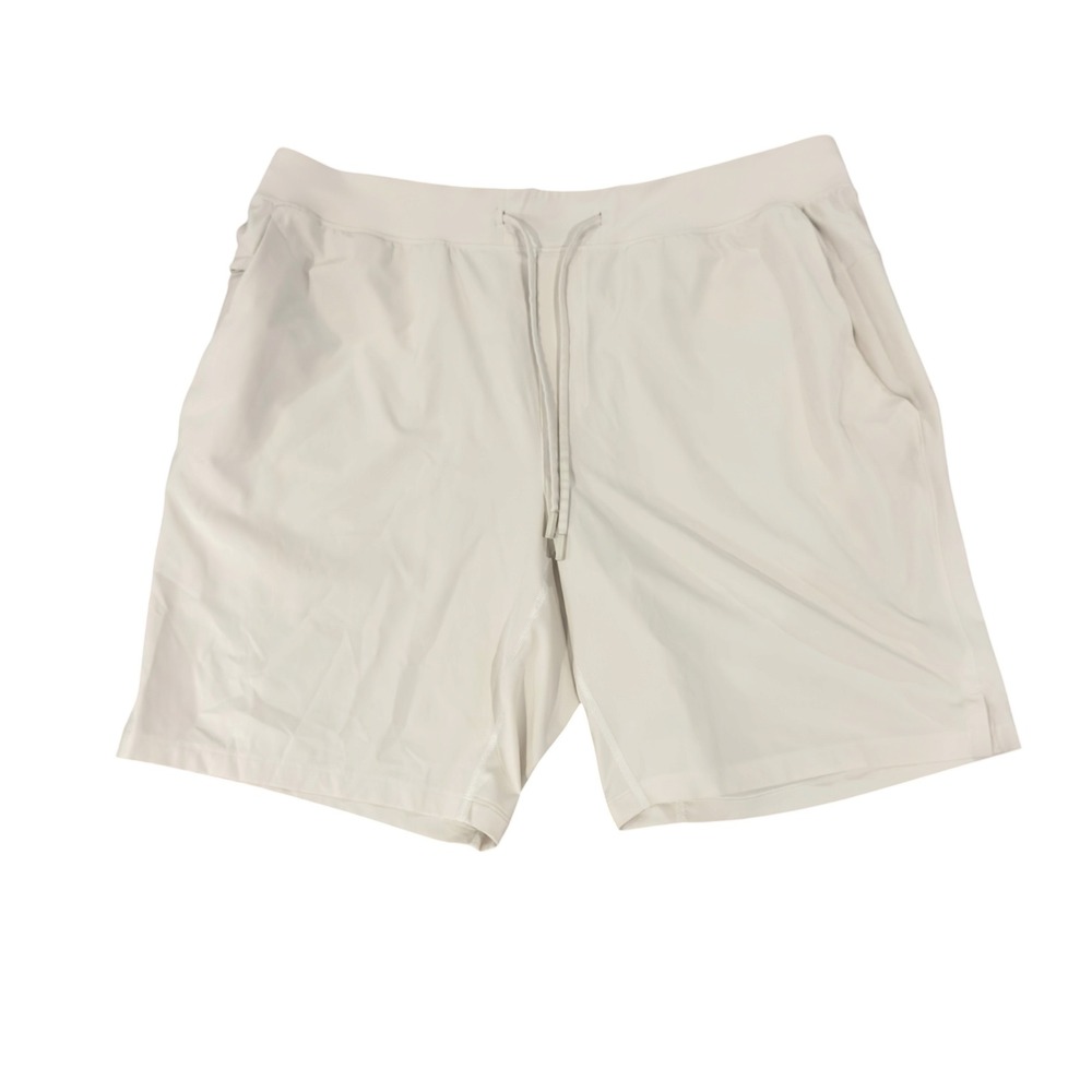 Lululemon Mens Size XXL White Zeroed In Linernless 9.5" Athletic Gym Shorts guc